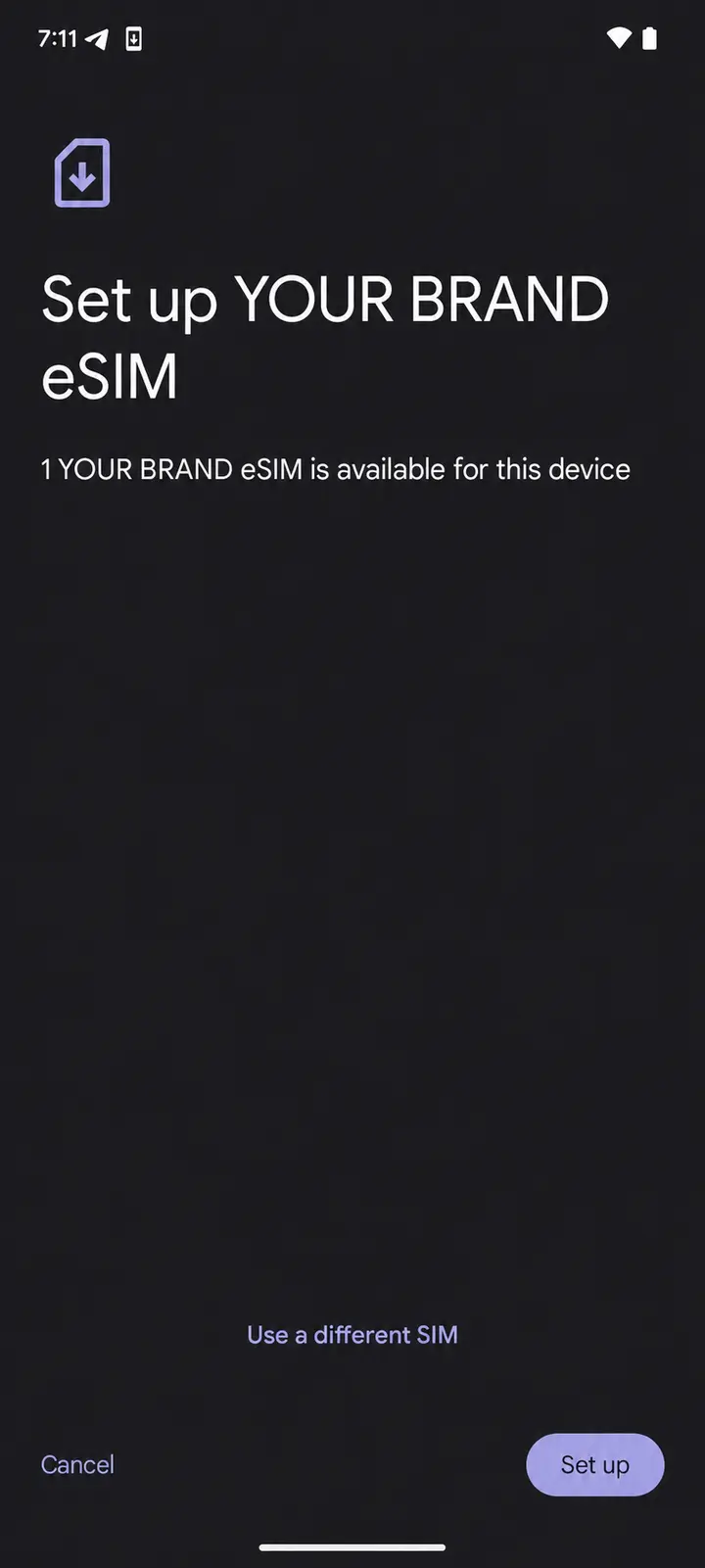 Installing a YOUR BRAND eSIM on Android